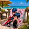Ladybug Characters Beach Towel Microfiber Beach Towel, Lightweight and Quick-Dry, for Summer Travel, Swimming Pool Fan Birthday Gift