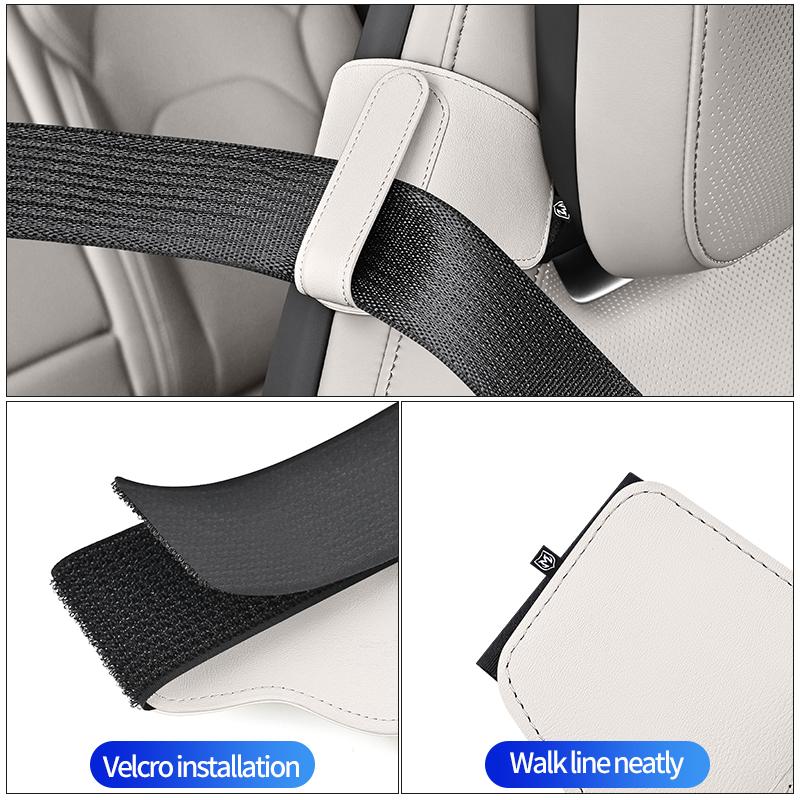 PU Leather Car Sports Seat Belt Adjustment and Fixing Device Car Seat Belt Fixator Adjustable Strap Clip Holder Car Accessories