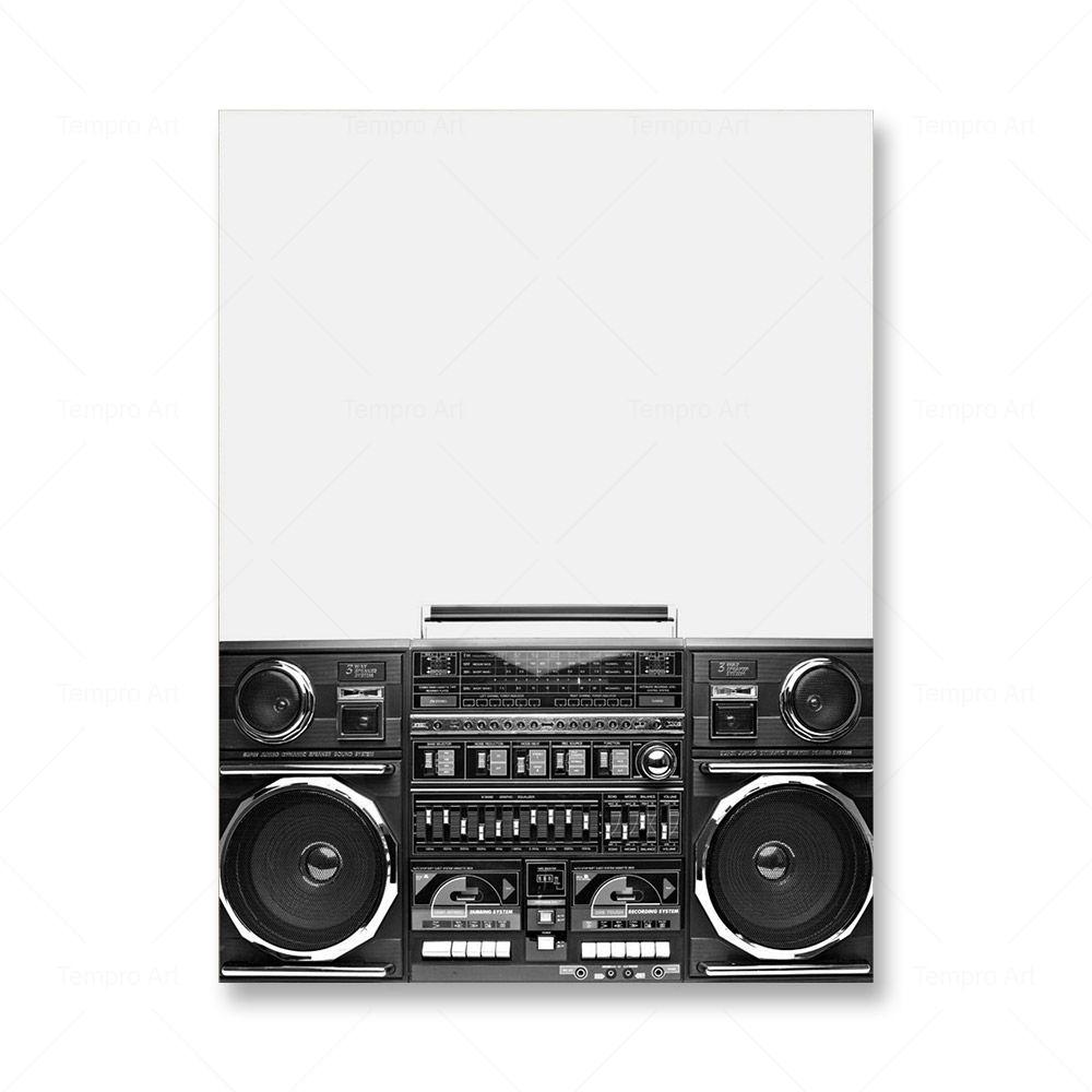 Black and White Music Prints Retro Vinyl Record Guitar Poster Wall Art Canvas Painting Nordic Picture for Living Room Home Decor