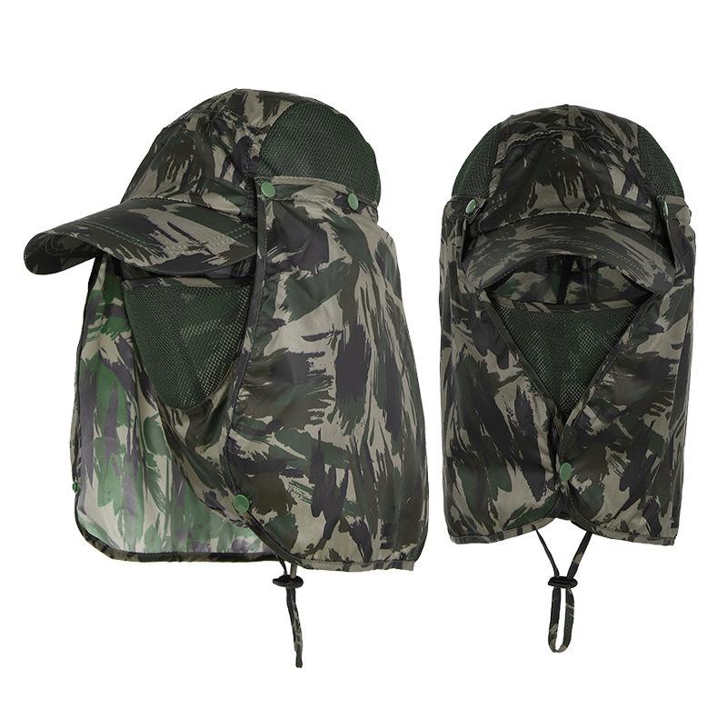 Men's Summer Sun Hat with UV Protection & Face Cover for Outdoor Activities