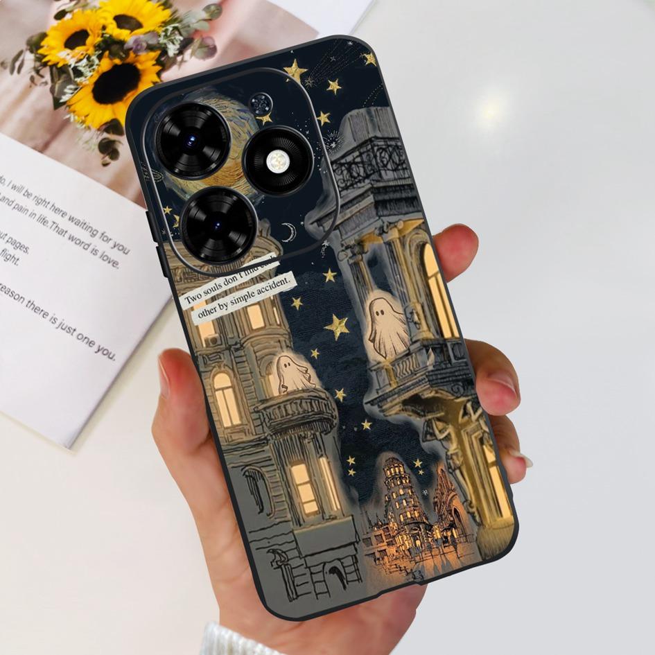 For Tecno Spark 20C Case Spark 20 Pro Cover Popular Flower Butterfly Clear Silicone Phone Cases For Tecno Spark 20 Spark20 Funda