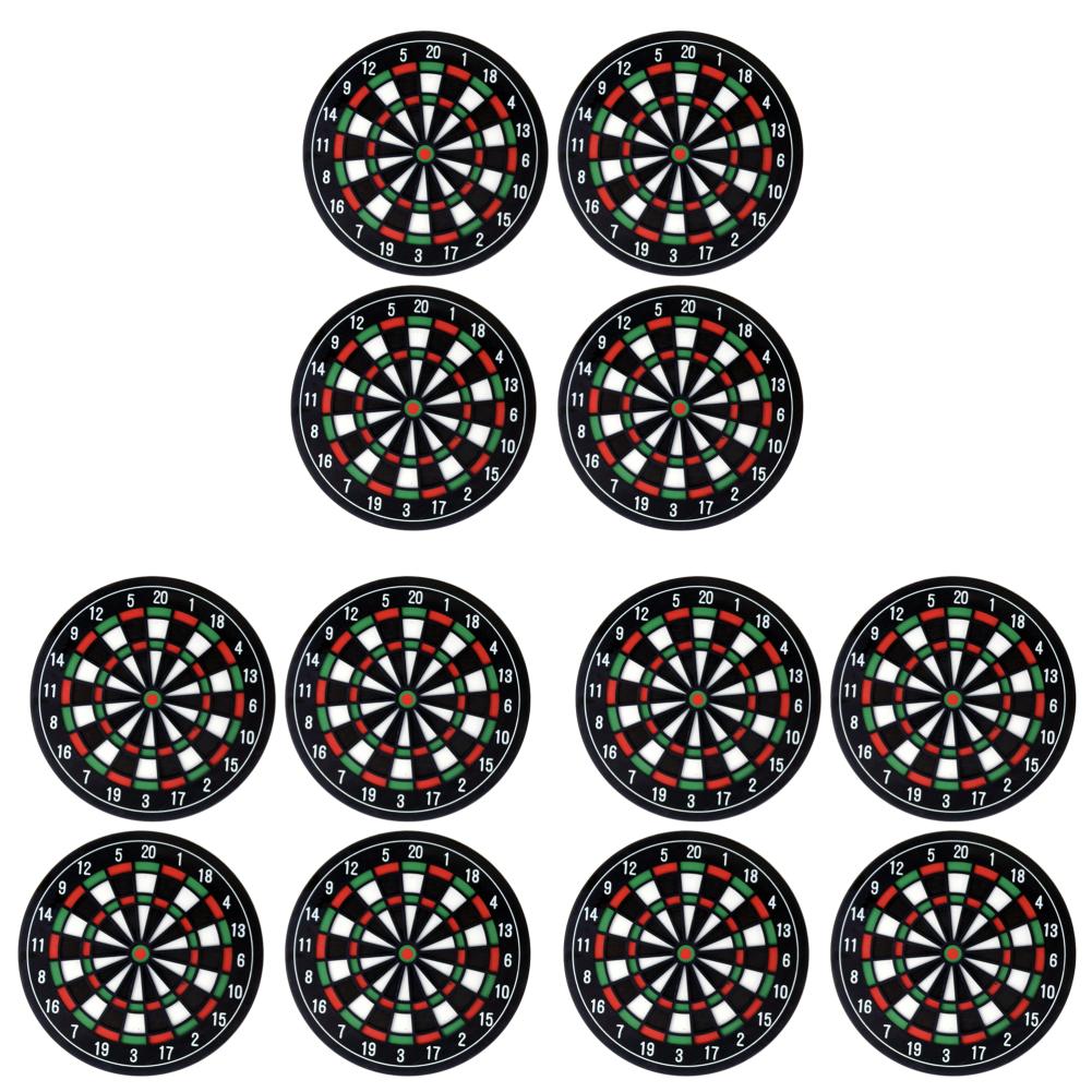 12-4Pcs Dart Board Shape Drinks Coasters Creative Non Slip Round Coasters Heat Resistant Coffee Mug Coasters for Coffee Tea Mat