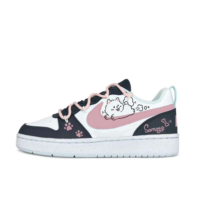 

Nike Court Borough Slip Resistant Abrasion Resistant Low top Skateboard Shoes Women s Black Pink HQ3258-060(Team352-) 36