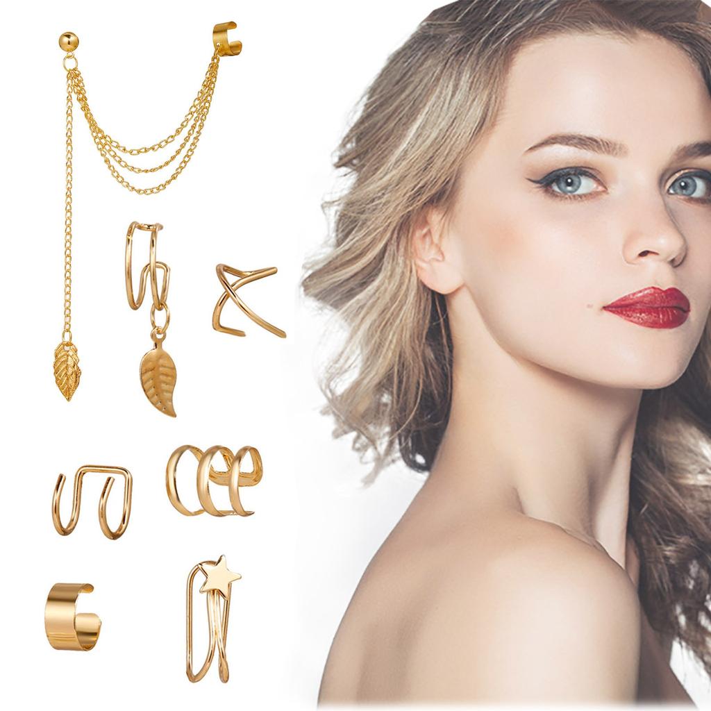 Set 7 Clipsuri de Ureche Clips Cartilaj Set Cercei Clip On Clip de Ureche din Oțel Inoxidabil