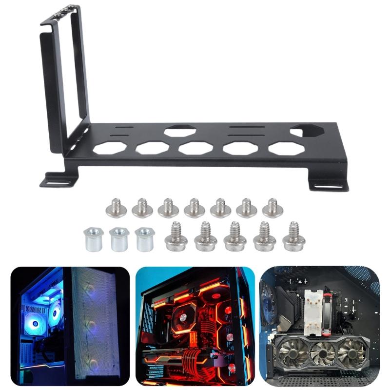 Graphics Card Holder Installs On Case Fan Slot Reinforced Metal Construction Stable Sagging Proof