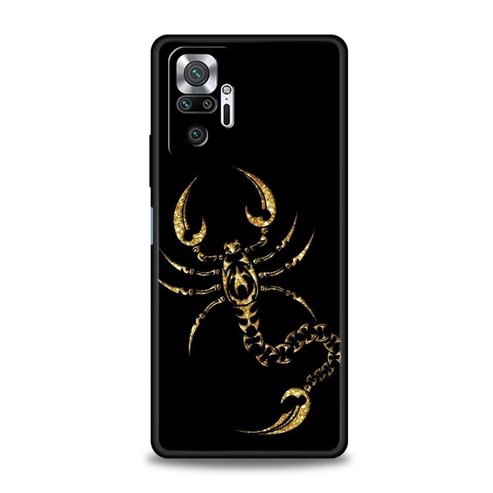 

Cartoon Scorpion Phone Case For Xiaomi Redmi Note 14 13 5G 10 11 12 Pro Plus 4G 14C 13C 12C 10C Black Cover Redmi Note 11