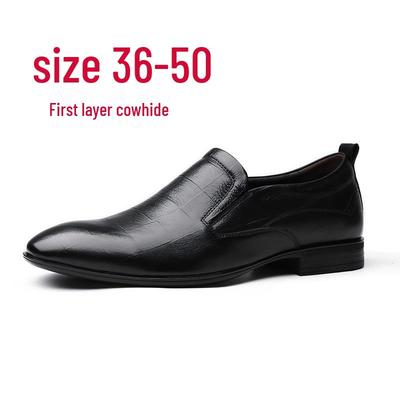 Herren Formelle karierte Leder Loafer - Britischer Stil, Spitze Zehenpartie, Zum Hineinschlüpfen, Große Größen, Ideal für Hochzeiten.