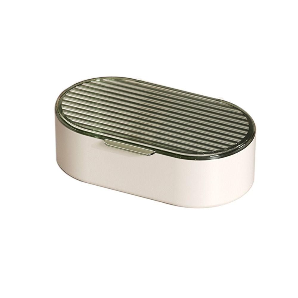 Hollow Light Luxury Double Drain Soap Box Plastic Soap Dish Simple Drain Soap Holder  Bathroom