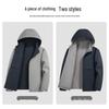 SNOWFLYING Men's Reversible Detachable Hood Business Casual Spring Jacket