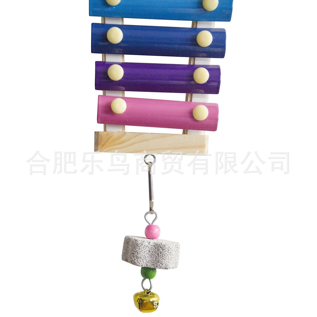 Colorful Hanging Bird Bell Toy Flower Shape Multi Bell Cage Decoration Chew Swing Play Accessory Parrots Small Birds