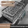 Kitchen Storage Holder Carbon Steel Sink Drain Rack Sponge Soap Drainer Towel Rack Shelf Organizer Bathroom Storage Accessories