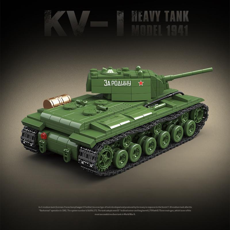 WWII Military Tiger & Panther Tank Building Blocks - Armored Vehicle Assembly Toy Gift