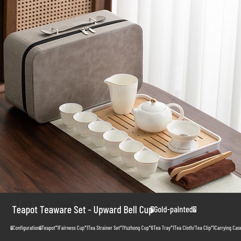 Miao Jin Style White Porcelain Kung Fu Tea Set