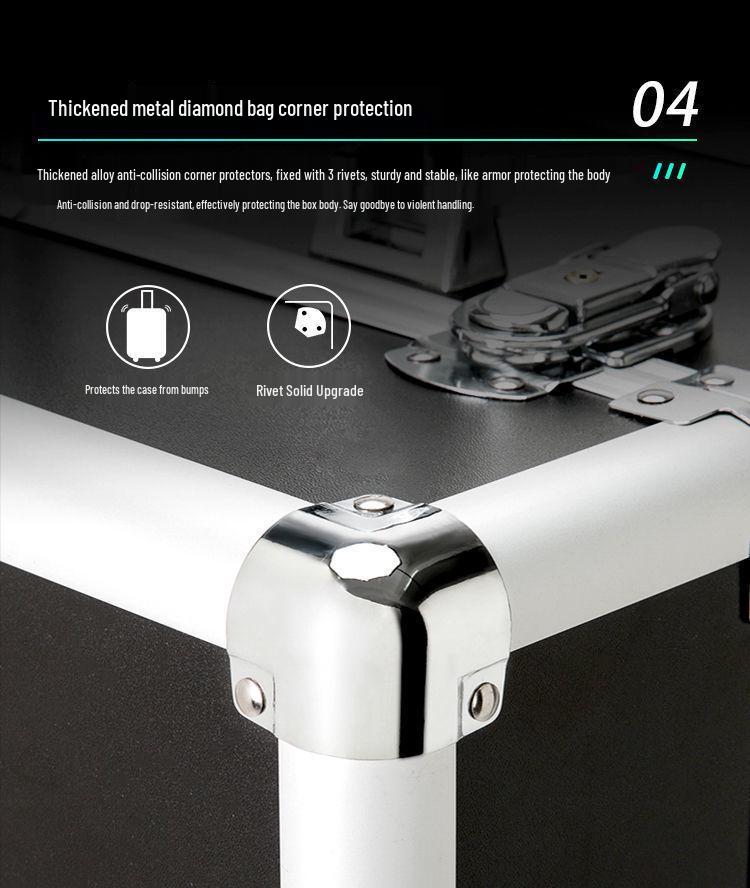 Portable Professional Makeup Case with Trolley, Lockable, Large Capacity for On-Site Beauty, Manicure, Microblading