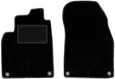 Black Front Floor Mats For: Saab 9-3 II Convertible (2002-2014)