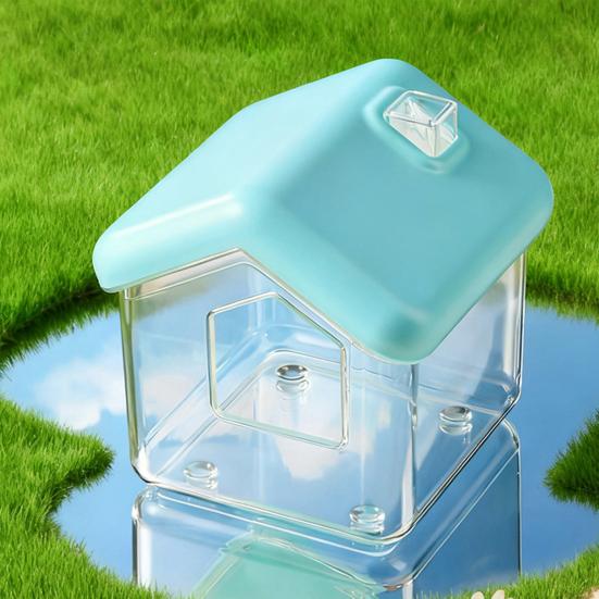 Hamster Badhaus Form Klar Sichtbar Rennmaus Zwerghamster Sandbad Behälter Box Kleintiere Badezimmer Toilette Hamsterkäfig Zubehör