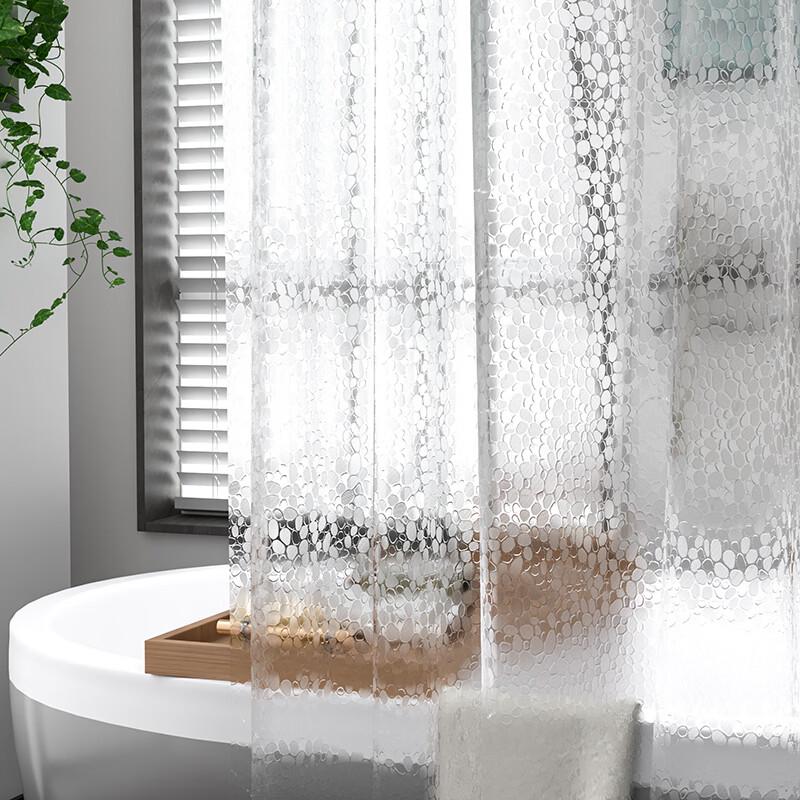 

Punch-Free Waterproof Shower Curtain