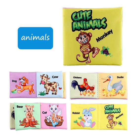 Dětská látková kniha Kniha raného vzdělávání Anglická látková kniha Zvířecí ocasy Poznávání Hračky pro rané vzdělávání