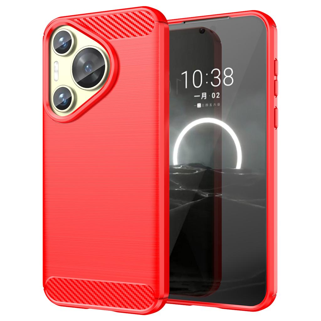 For Huawei Pura 70 Case Carbon Fiber Texture TPU Phone Cover