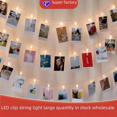 Colored LED Clip String Lights for Party, Christmas, and Indoor Decoration