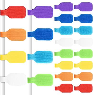 200/10pcs Reusable Waterproof Cable Labels Colorful Data Cable Chargers Cords Management Nylon Wire Cord Tags Office Organizer