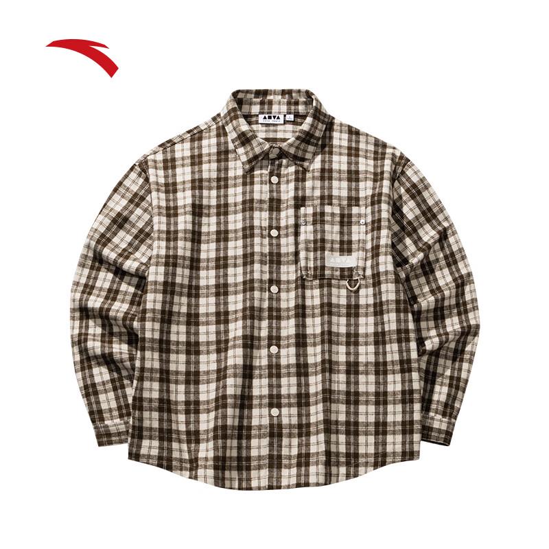 Anta Men s Flannel Plaid Long-Sleeve Casual Shirt 2XL