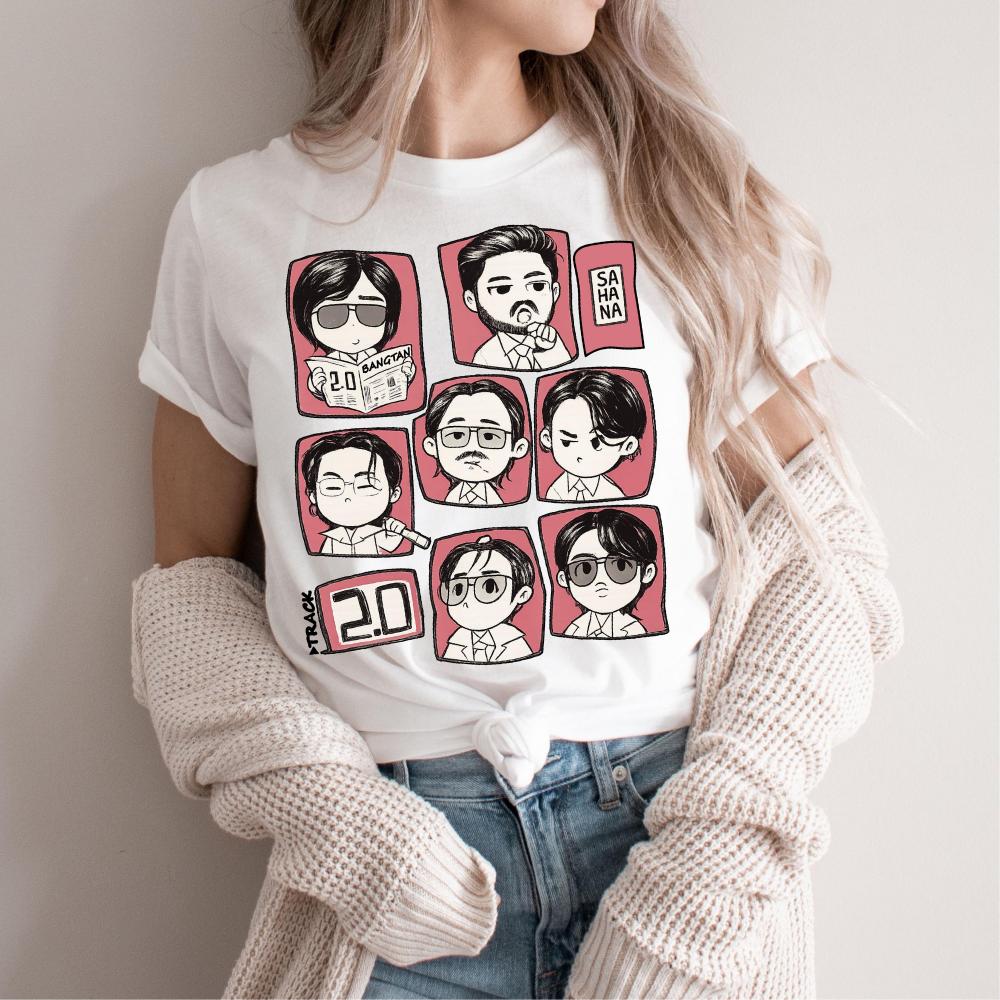 2026 BTS 2.0 Arirang Album Postać z kreskówki Unisex Bawełniany T-shirt Koreański Kpop Zespół Chłopięcy Męski Damski Retro Y2k Koszulka