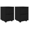 Nightstands 2 Pcs Black 30.5 X 30 X 43 Cm Engineered Wood