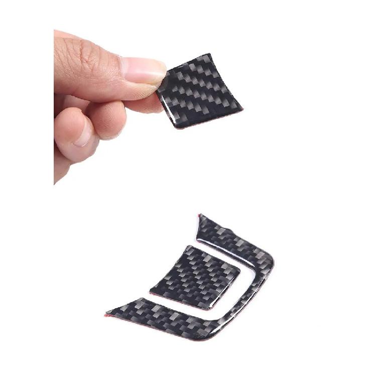 For Jaguar F-TYPE 2013-2022 Soft Carbon Fiber Car Steering Wheel Decorative Sticker Car Interior Accessories