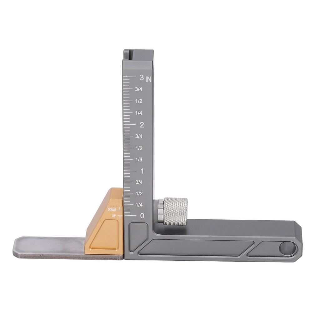 Imperialer Höhenlehre Aluminiumlegierung Tiefenmesswerkzeug für Holzbearbeitung Sägetisch Kantenanleimmaschine