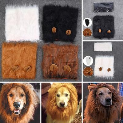 Jumpsuit Lion Modelling Xmas Clothes Lion Mane Wig Cap Hat Pet Costume Pet Cosplay Outfits