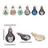 4/8/12pcs alloy enamel pendant light bulb pendant, cute cat fish moon pendant metal pendant jewelry beads DIY craft accessories