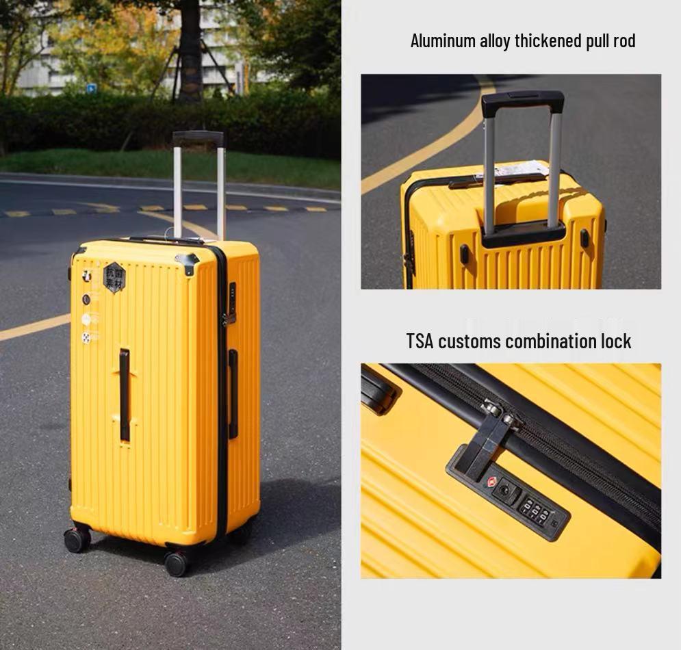 Extra Large Capacity Five-Wheel Antibacterial Suitcase with Brake Wheel and Password Lock