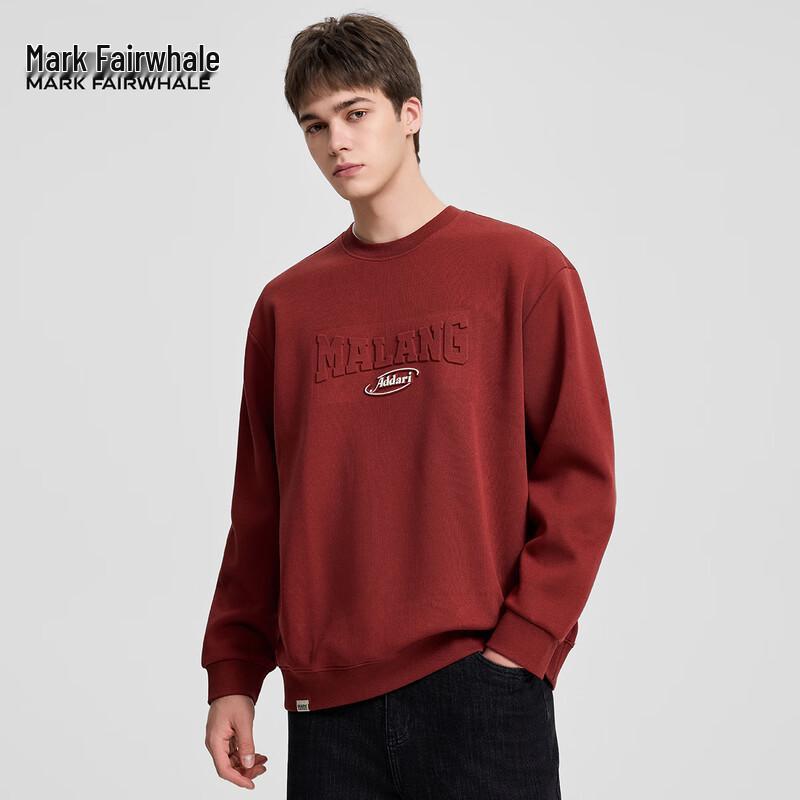 Mark Fairwhale Men's Letter Print Round Neck Sweatshirt
