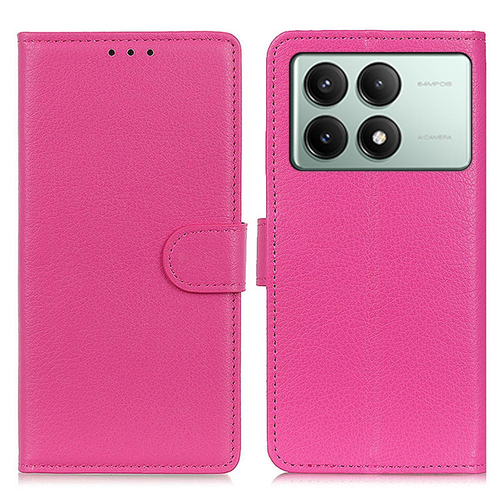 For Xiaomi Redmi K70E 5G/Poco X6 Pro 5G Case PU Leather Litchi Texture Wallet Phone Cover