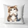 Pieces Cute Watercolor Cat Throw Pillow Covers Polyester sofa decorative cushion cov Headboard Pillow (Without Pillow Core