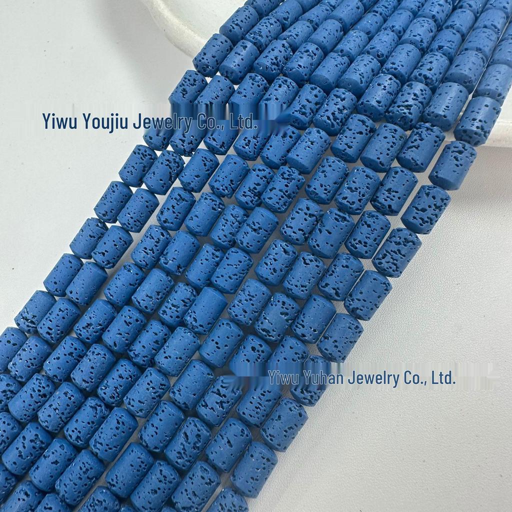 Volcanic Rock Cylinder Barrel Beads, 6x10mm, Loose Beads for DIY Bracelet & Necklace Jewelry Accessories.