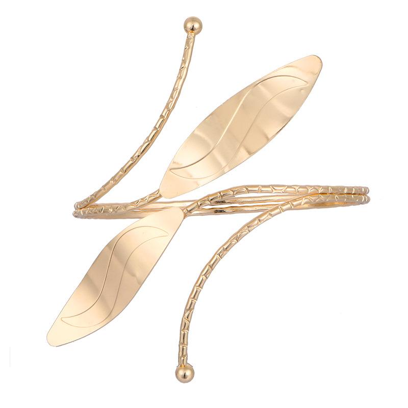 Baroque Retro Note Multi Layer Bracelet, Metal Open Cuff Arm Ring
