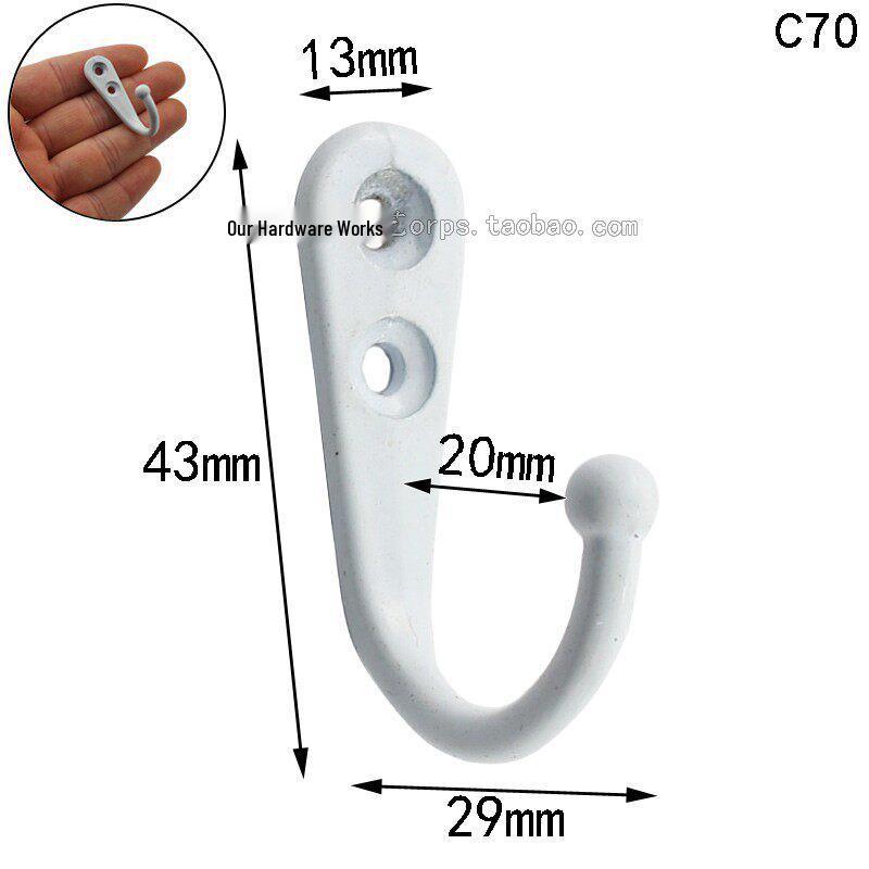 Dual-Hole Antique Style Zinc Alloy Coat & Hat Hook, Eye-Catching Light Duty Wall Hook