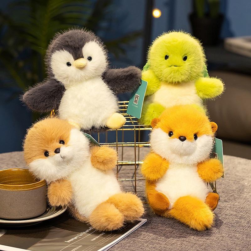 Cute Puff Series Penguin Seal Capybara Plush Toy Wedding Throwing Doll Aquarium Ceremony