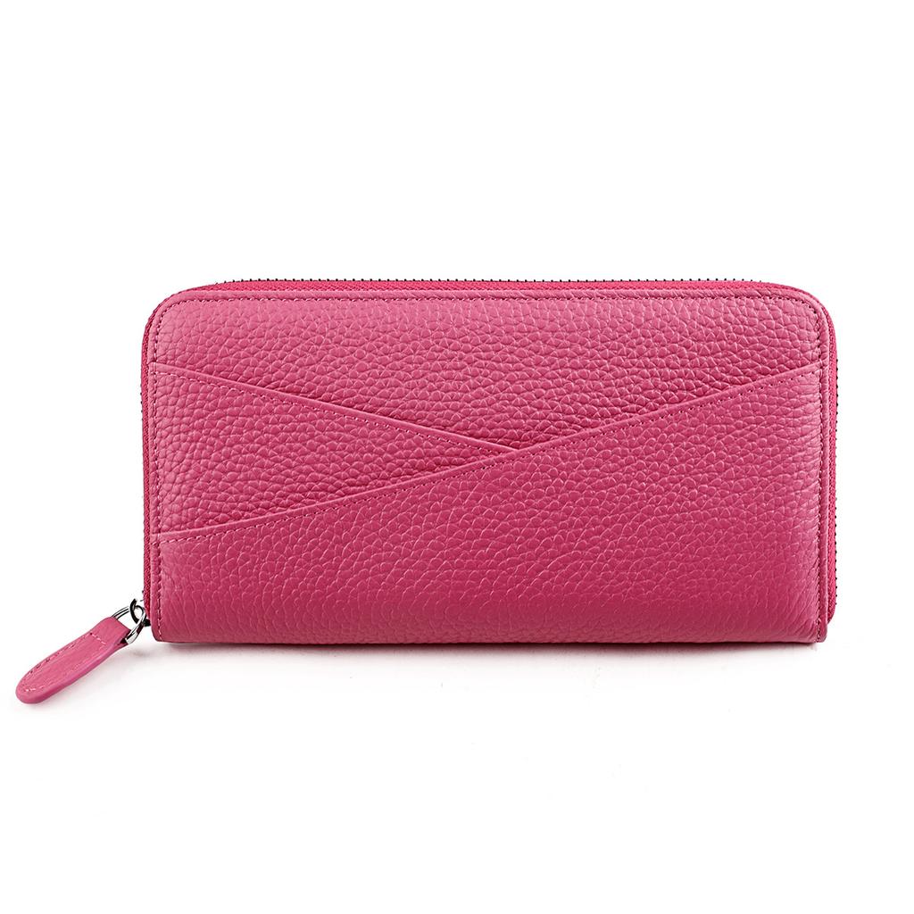 Womens Wallet RFID Leather Zip Around Wallet Large Capacity Minimalist Wallets Clutch Travel Credit Card Long Purse for Women