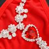 Women's Underwear Love Heart Rhinestone Sexy Thong Body Chain Fashion Accessories Underwear