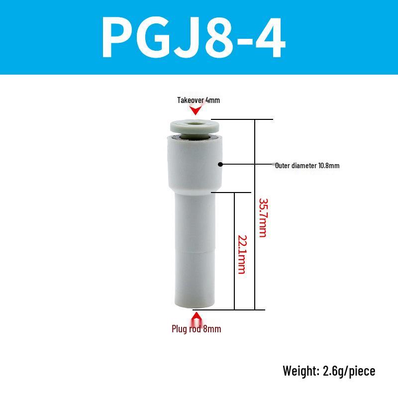 Elbow Pipe Plug Reducer Bush PGJ6-4 8-6 12-6 16-10 Blue-Black-White Male-Female