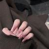 Ins Style Press On Nails Butterfly Pearl Handmade Fake Removable Women