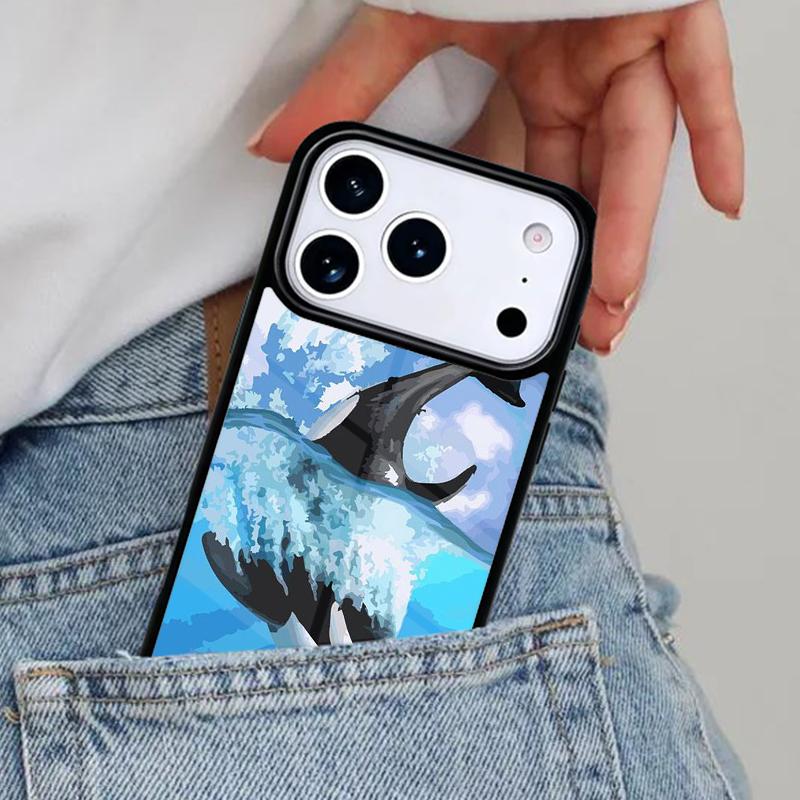Killer Whale Orca Phone Case for iPhone 17ProMax 12 13 14 15 16e 17 Pro Max Plus Air Cover