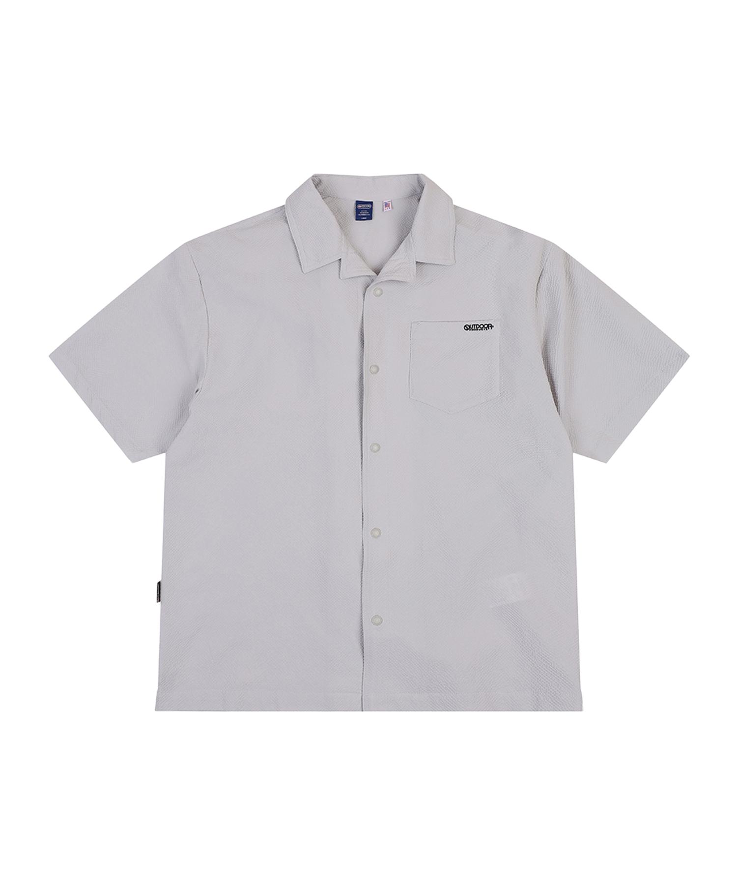 Outdoor Products Sheer Sucker Open Collar Shirts (Light Gray) Light Gray/M