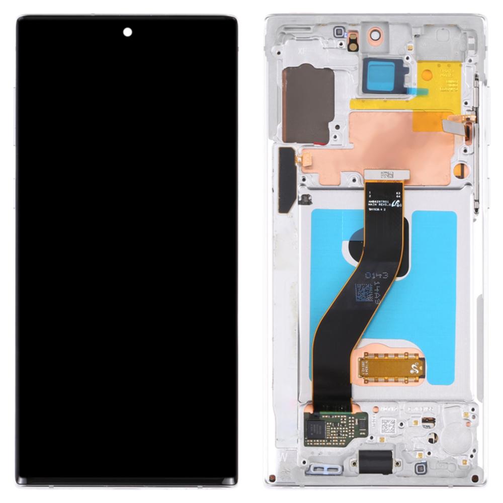

For Samsung Galaxy Note 10 5G N971/10 4G N970 Grade C OLED Screen and Digitizer Assembly+Frame Replacement Part (Without Logo) Grey