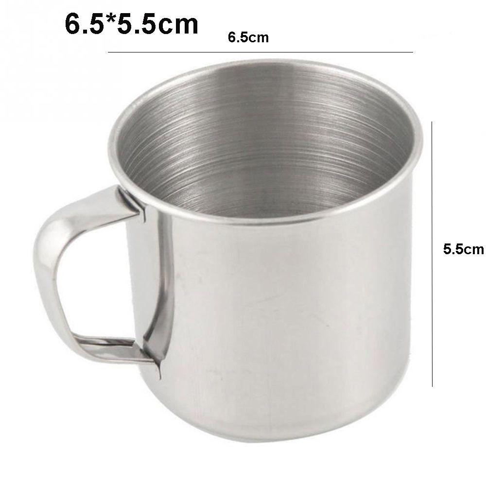 200ml Mini Metal Travel Camping Coffee Mug Stainless Steel Portable Cup