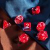 Cusdie Cool Magma DND Dice 7pcs Polyhedral Dice Set for Dungeons & Dragons Role Playing Board Games --Multiple Color Options