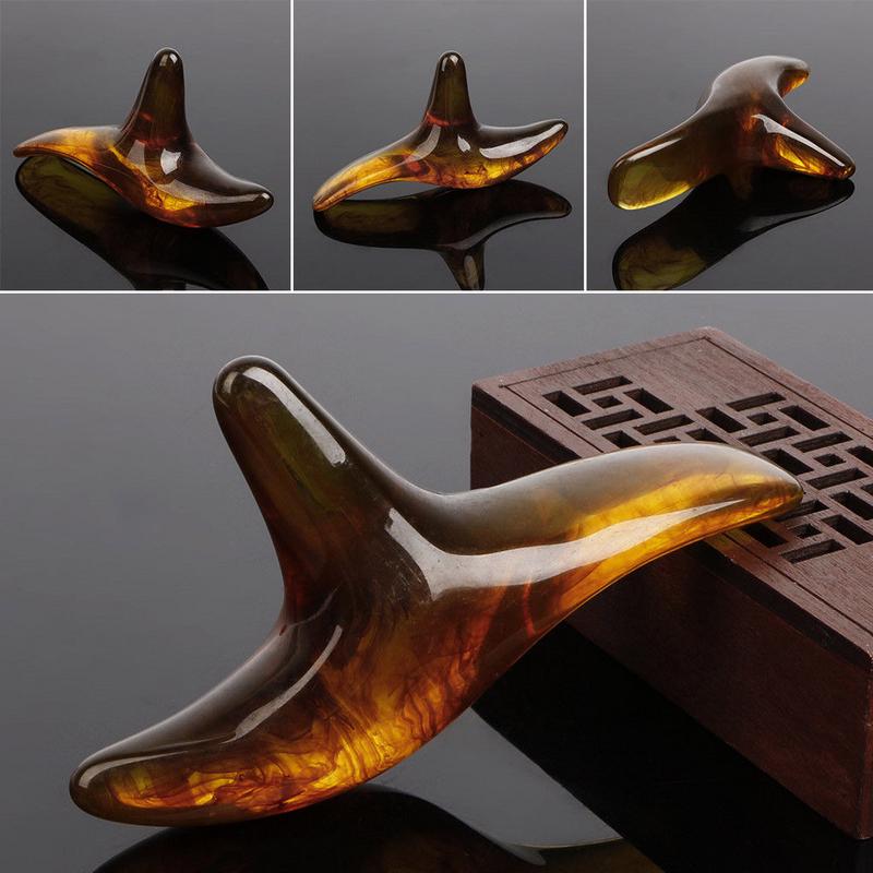 Triangle Amber Foot Feet Massager Massage Acupuncture Shiatsu Gua Sha Tool